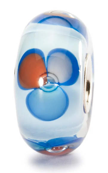 TROLLBEAD BLUE FANTASY GLASS BEAD