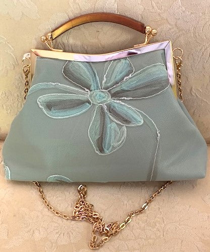 NEW YORK FLOWER GREEN EVENING BAG 59593