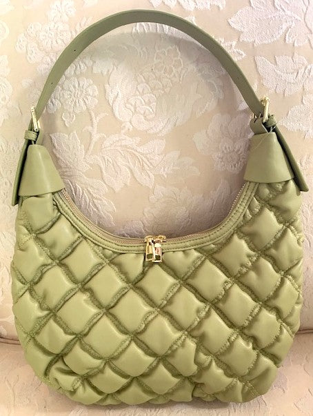 NEW YORK GREEN PUFFY SHOULDER BAG 59588