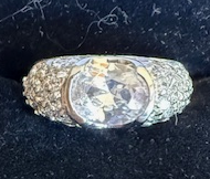 STERLING SILVER CZ PAVE RING