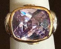 STERLING SILVER LAVENDER STONE RING