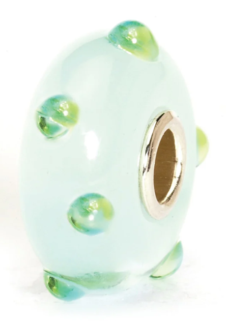 TROLLBEAD ICE BLUE BUD GLASS BEAD