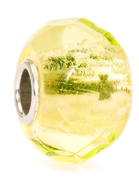 TROLLBEAD LIME PRISM GLASS BEAD