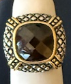 STERLING SILVER BLACK STONE RING SIZE 9