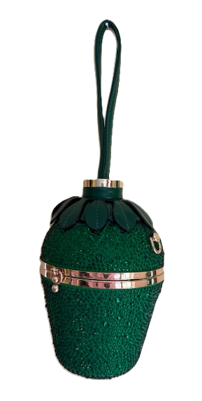 NEW YORK GREEN CRYSTAL STRAWBERRY BAG 61099