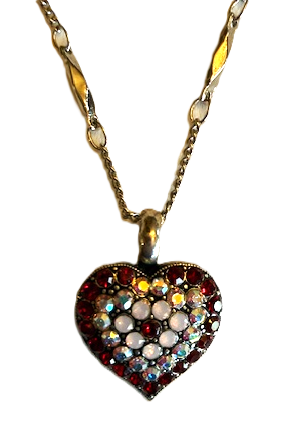 MARIANA TRUE ROMANCE HEART PENDANT SILVER PLATED 18" ADJUSTABLE CHAIN