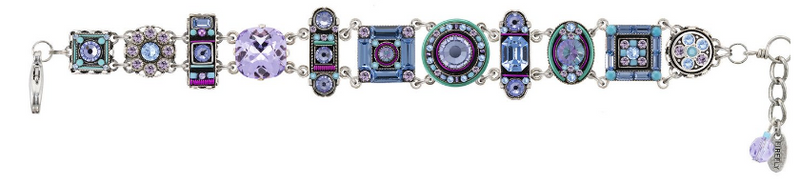 FIREFLY BRACELET LA DOLCE VITA LAVENDER: multi color stones in silver setting