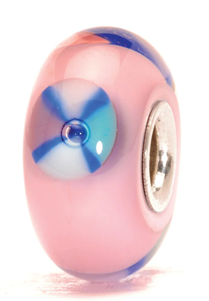 TROLLBEAD PINK GLASS BEAD