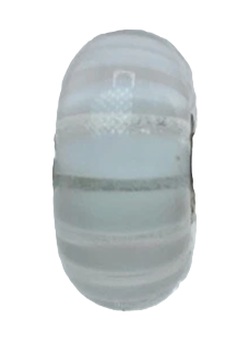 TROLLBEAD WHITE STRIPE GLASS BEAD