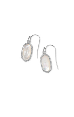 KENDRA SCOTT EARRING LEE RHODIUM IVORY MOTHER OF PEARL