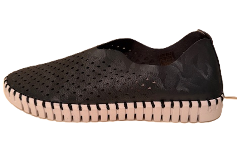 ILSE JACOBSEN TULIP SHOE FAUX LEATHER  BLACK