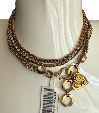 MARIANA CLEAR DAY BRACELET: 3 strand wrap bracelet with clear crystals in european gold setting