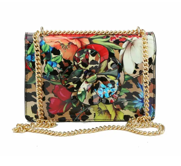 NEW YORK LEOPARD FLOWER CROSSBODY 60167