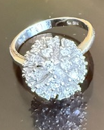 STERLING SILVER CZ BALL RING
