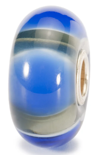 TROLLBEAD BLUE SYMMETRY GLASS BEAD
