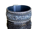 BEADED GRAY AND GOLD MAGNET BRACELET