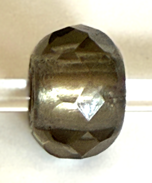 TROLLBEAD GREY PRISM GLASS BEAD