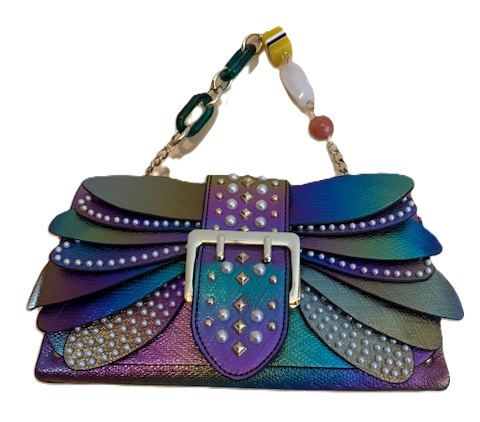NEW YORK MULTI COLOR JEWELED EVENING BAG  61153