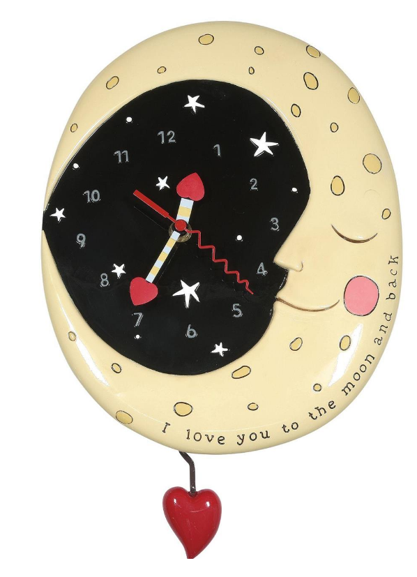 I LOVE YOU TO THE MOON CLOCK