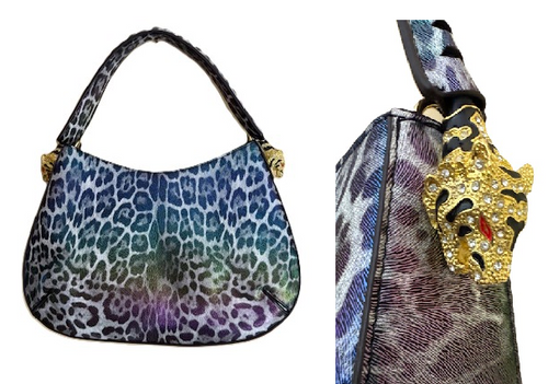 NEW YORK BLACK/WHITE LEOPARD BAG 61087