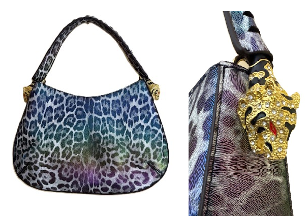 NEW YORK BLACK/WHITE LEOPARD BAG 61087