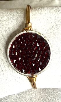 LUCA & DANNI DRUZY RUBY GOLD BRACELET, CENTER = 1" WIDE