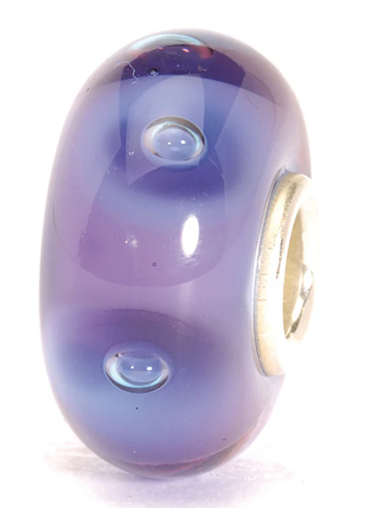 TROLLBEAD PURPLE BUBBLES GLASS BEAD
