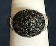 STERLING SILVER CZ BLACK PAVE DOME RING