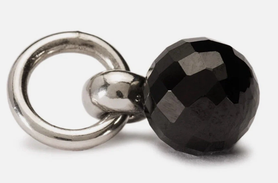 TROLLBEAD BLACK SPINEL TASSEL BEAD