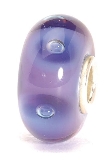TROLLBEAD PURPLE BUBBLES GLASS BEAD