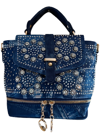 NEW YORK DENIM BLING BAG / BACKPACK 61020