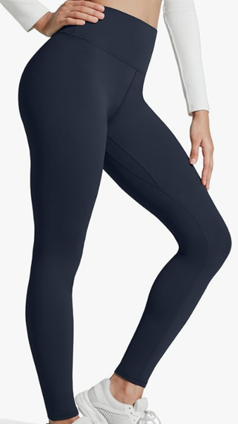 FLEECE LINED NAVY LEGGINGS, ONE SIZE