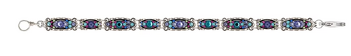 FIREFLY BRACELET SPARKLE THIN TZ: purple color stones in silver setting