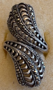 STERLING SILVER MARCASITE RING