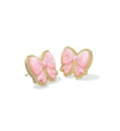 KENDRA SCOTT EARRINGS HALEY BOW STUD GOLD BLUSH IVORY MOTHER OF PEARL