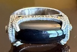STERLING SILVER MARCASITE BLACK RING