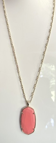 KENDRA SCOTT REID LONG NECKLACE GOLD FACETED STONE