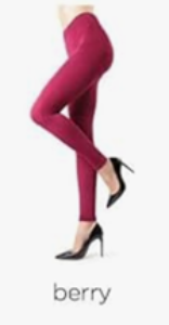 FLEECE FOOTLESS TIGHTS BERRY COLOR SIZE SMALL/MEDIUM