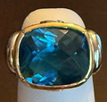 STERLING SILVER BLUE STONE RING