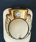 STERLING SILVER BLUE STONE RING