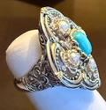 STERLING SILVER ORNATE RING