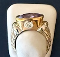 STERLING SILVER LAVENDER STONE RING SIZE 8