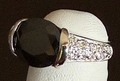 STERLING SILVER BLACK CZ PAVE RING