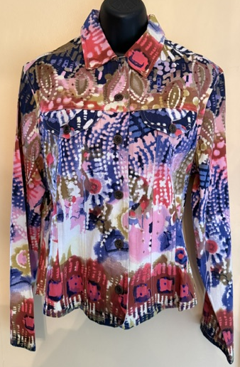 COLORFUL PRINT COTTON JACKET