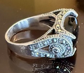 STERLING SILVER MARCASITE BLACK RING