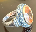 STERLING SILVER AMBER RING