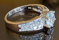 STERLING SILVER CZ LARGE SOLITATE RING