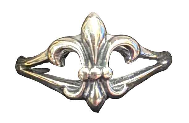 FLEUR DE LIS STERLING SILVER RING SMALL