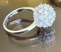 STERLING SILVER CZ BALL RING
