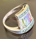 STERLING SIVER MARCASITE 6 STONE RING